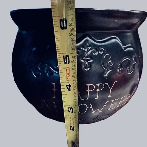 Magenta Ceramic Happy Halloween Cauldron - Picture 9 of 11